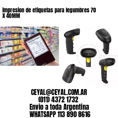 impresion de etiquetas para legumbres 70 X 40MM