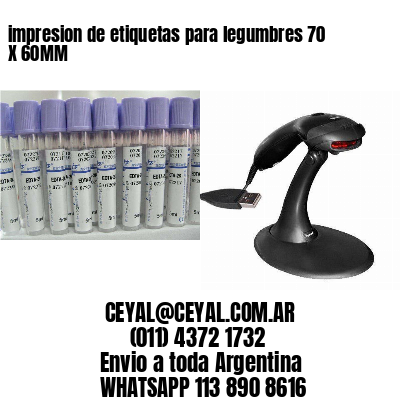 impresion de etiquetas para legumbres 70 X 60MM