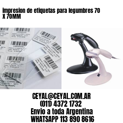 impresion de etiquetas para legumbres 70 X 70MM