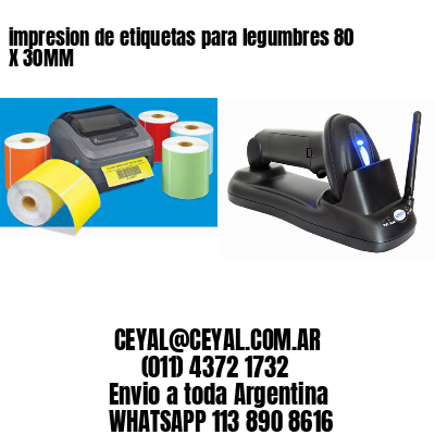 impresion de etiquetas para legumbres 80 X 30MM