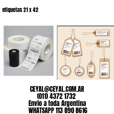 etiquetas 21 x 42
