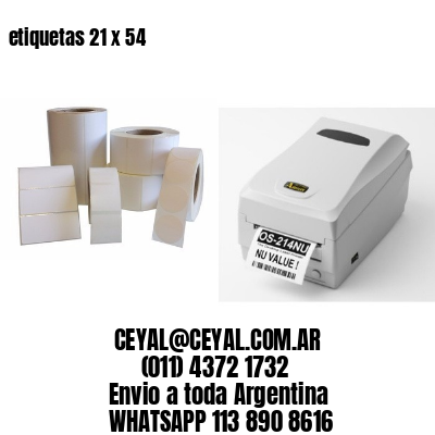 etiquetas 21 x 54