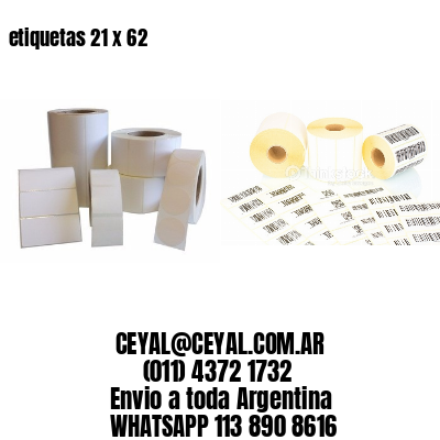 etiquetas 21 x 62