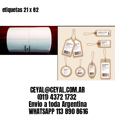 etiquetas 21 x 82