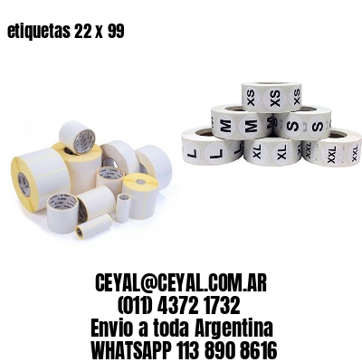 etiquetas 22 x 99