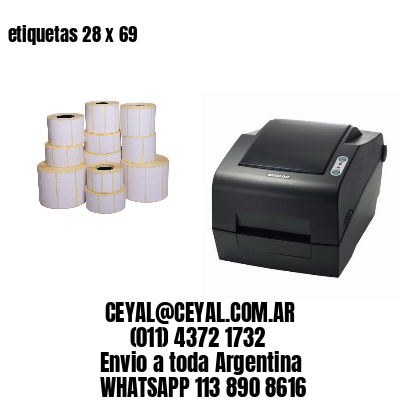 etiquetas 28 x 69