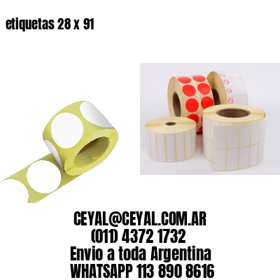etiquetas 28 x 91