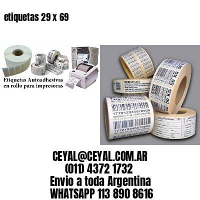 etiquetas 29 x 69