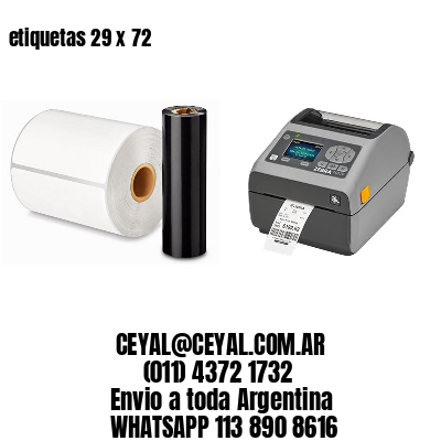 etiquetas 29 x 72