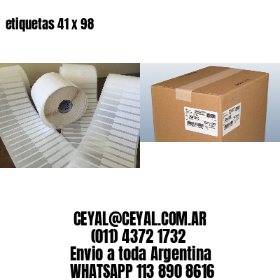 etiquetas 41 x 98