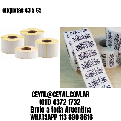 etiquetas 43 x 65