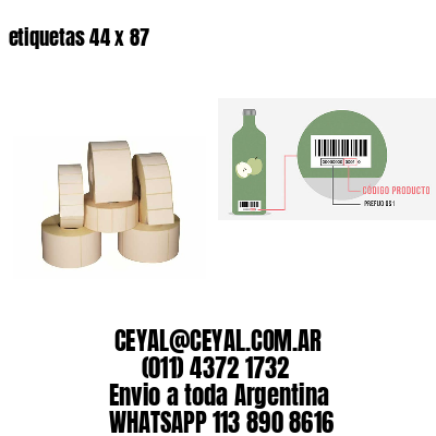 etiquetas 44 x 87