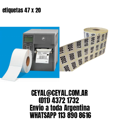 etiquetas 47 x 20