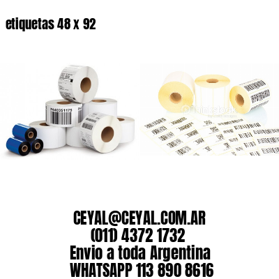 etiquetas 48 x 92