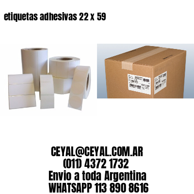 etiquetas adhesivas 22 x 59