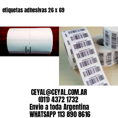 etiquetas adhesivas 26 x 69