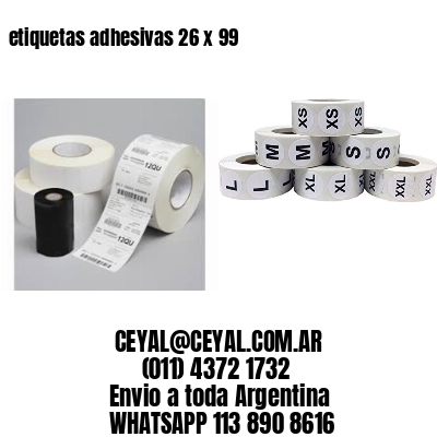 etiquetas adhesivas 26 x 99