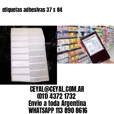 etiquetas adhesivas 37 x 84