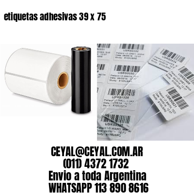 etiquetas adhesivas 39 x 75