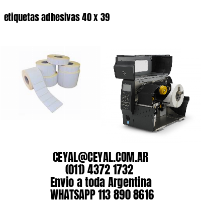 etiquetas adhesivas 40 x 39