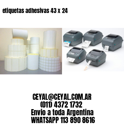 etiquetas adhesivas 43 x 24