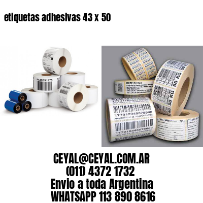 etiquetas adhesivas 43 x 50