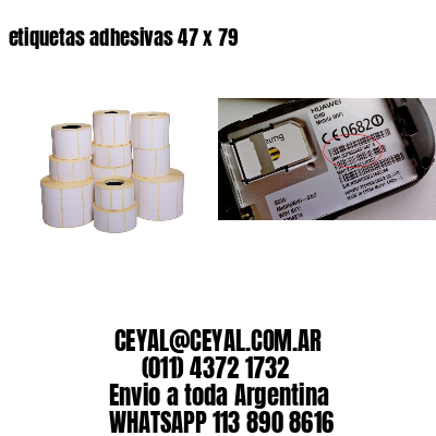 etiquetas adhesivas 47 x 79