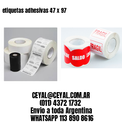 etiquetas adhesivas 47 x 97