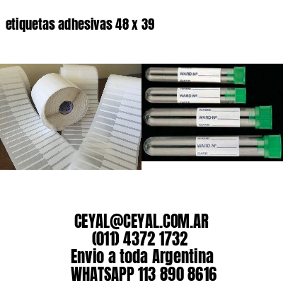 etiquetas adhesivas 48 x 39