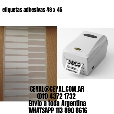 etiquetas adhesivas 48 x 45