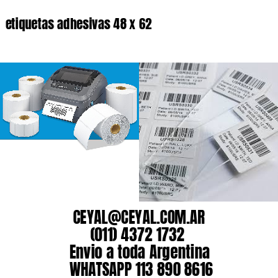 etiquetas adhesivas 48 x 62