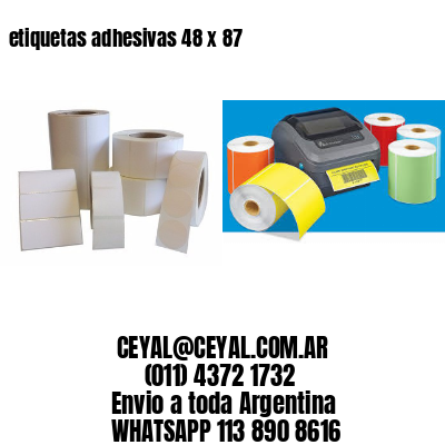 etiquetas adhesivas 48 x 87