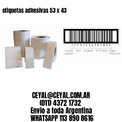 etiquetas adhesivas 53 x 43