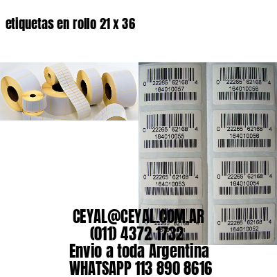 etiquetas en rollo 21 x 36