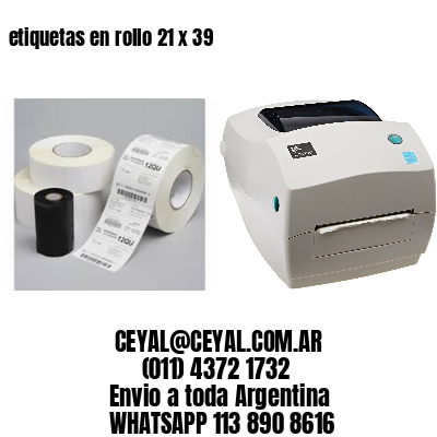 etiquetas en rollo 21 x 39