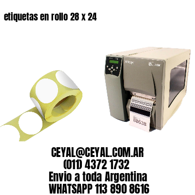 etiquetas en rollo 28 x 24