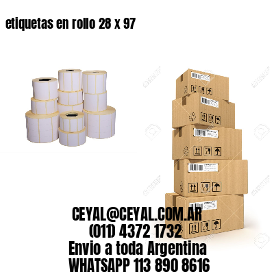 etiquetas en rollo 28 x 97