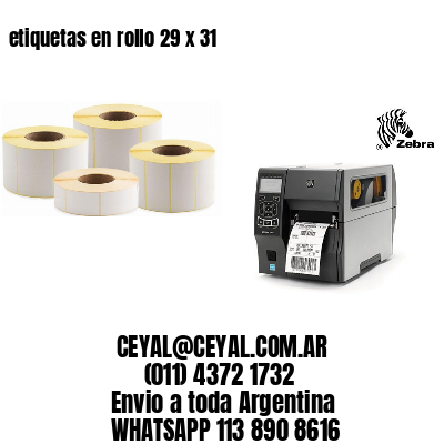etiquetas en rollo 29 x 31