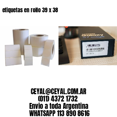 etiquetas en rollo 39 x 38