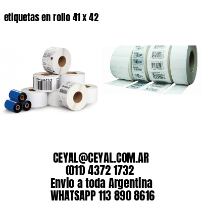 etiquetas en rollo 41 x 42