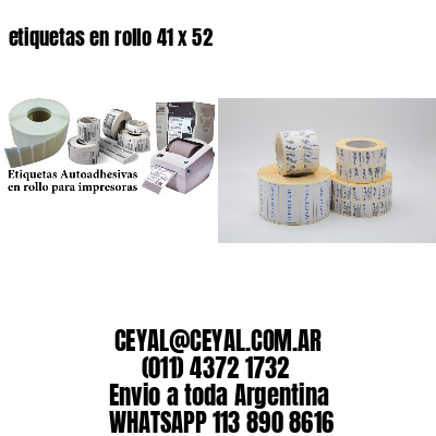 etiquetas en rollo 41 x 52