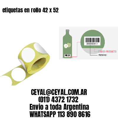 etiquetas en rollo 42 x 52