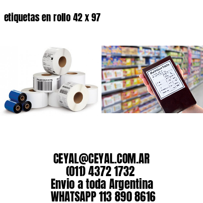 etiquetas en rollo 42 x 97
