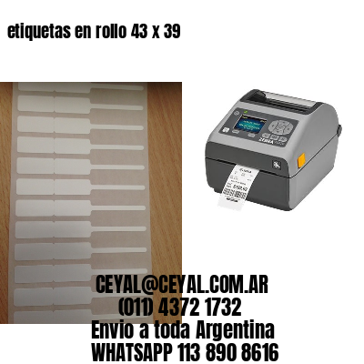 etiquetas en rollo 43 x 39
