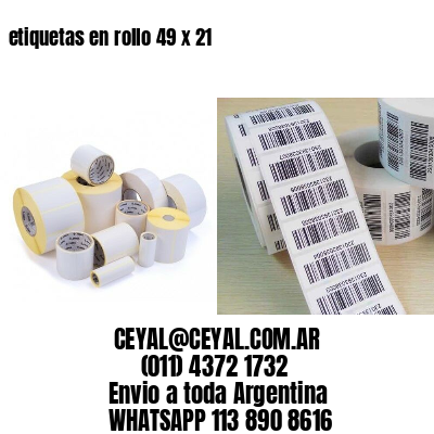 etiquetas en rollo 49 x 21