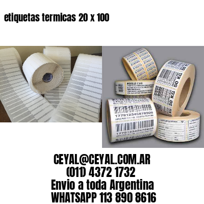 etiquetas termicas 20 x 100