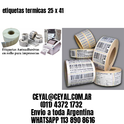 etiquetas termicas 25 x 41