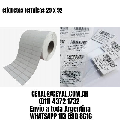 etiquetas termicas 29 x 92