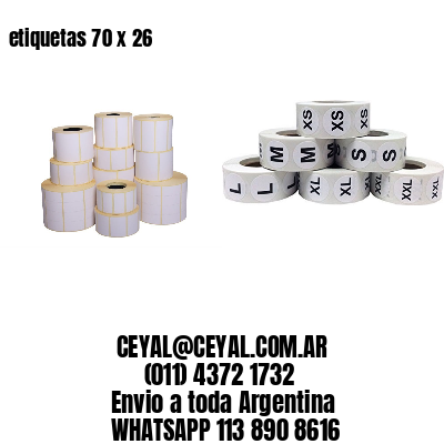 etiquetas 70 x 26