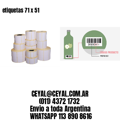 etiquetas 71 x 51